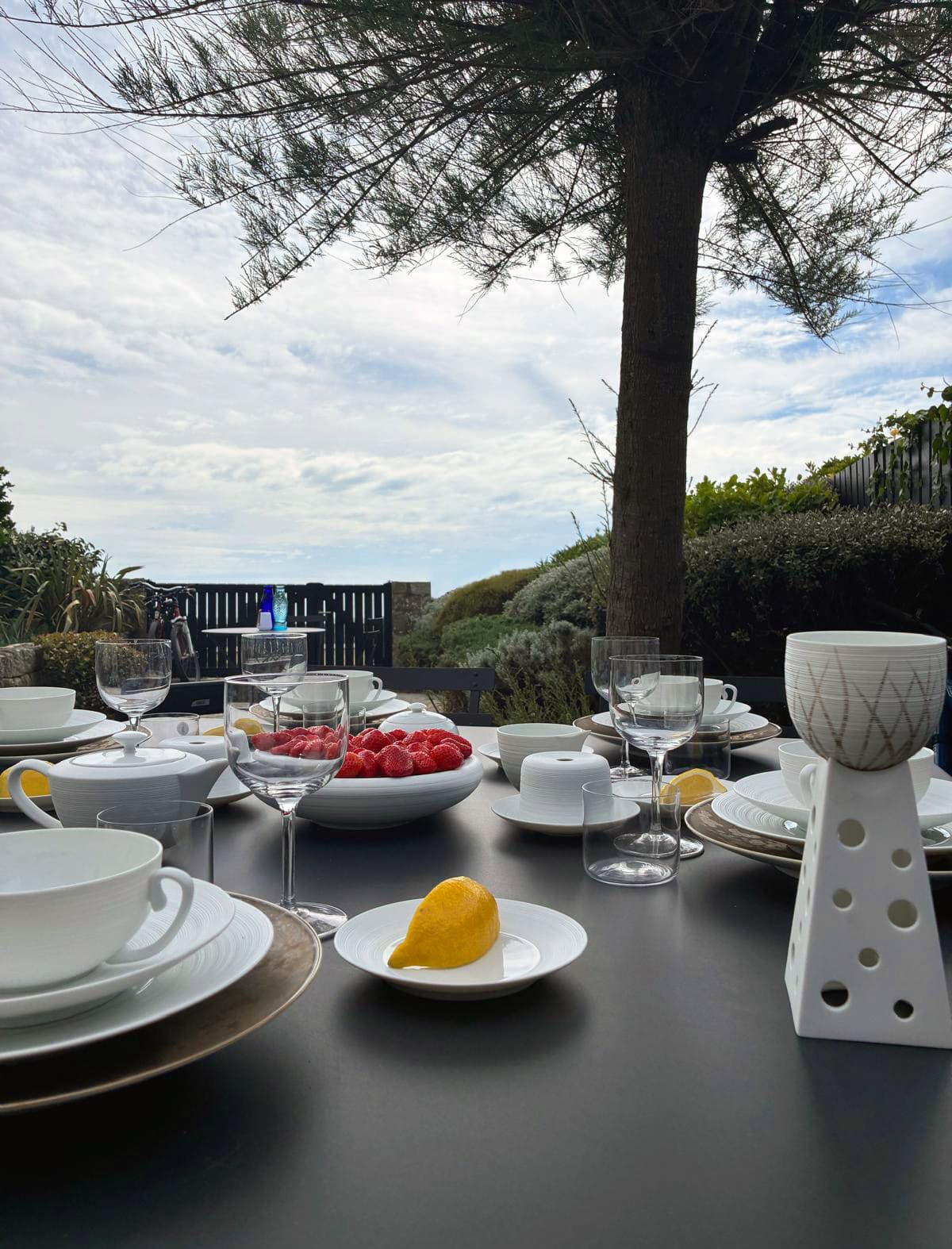 Table dressée.
